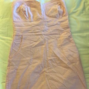 Light pink linen dress